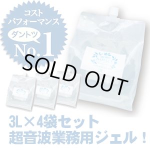 画像: モアナチュリー　キャビ＆フラッシュジェル 4袋セット 3L×4袋 12L / 業務用超音波ジェル
