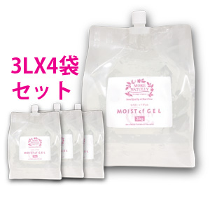 画像1: モアナチュリー モイストcfジェル　4袋セット 3kg×4袋 美容成分配合のキャビ＆フラッシュジェル、 業務用超音波ジェル