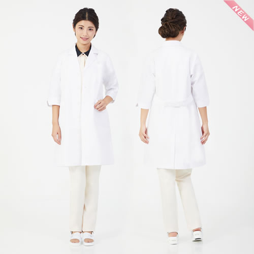 画像1: Lin de Lin リンデリン ドクター白衣 七分袖 カラー：オフホワイト エステ用制服 エステユニフォーム 白衣